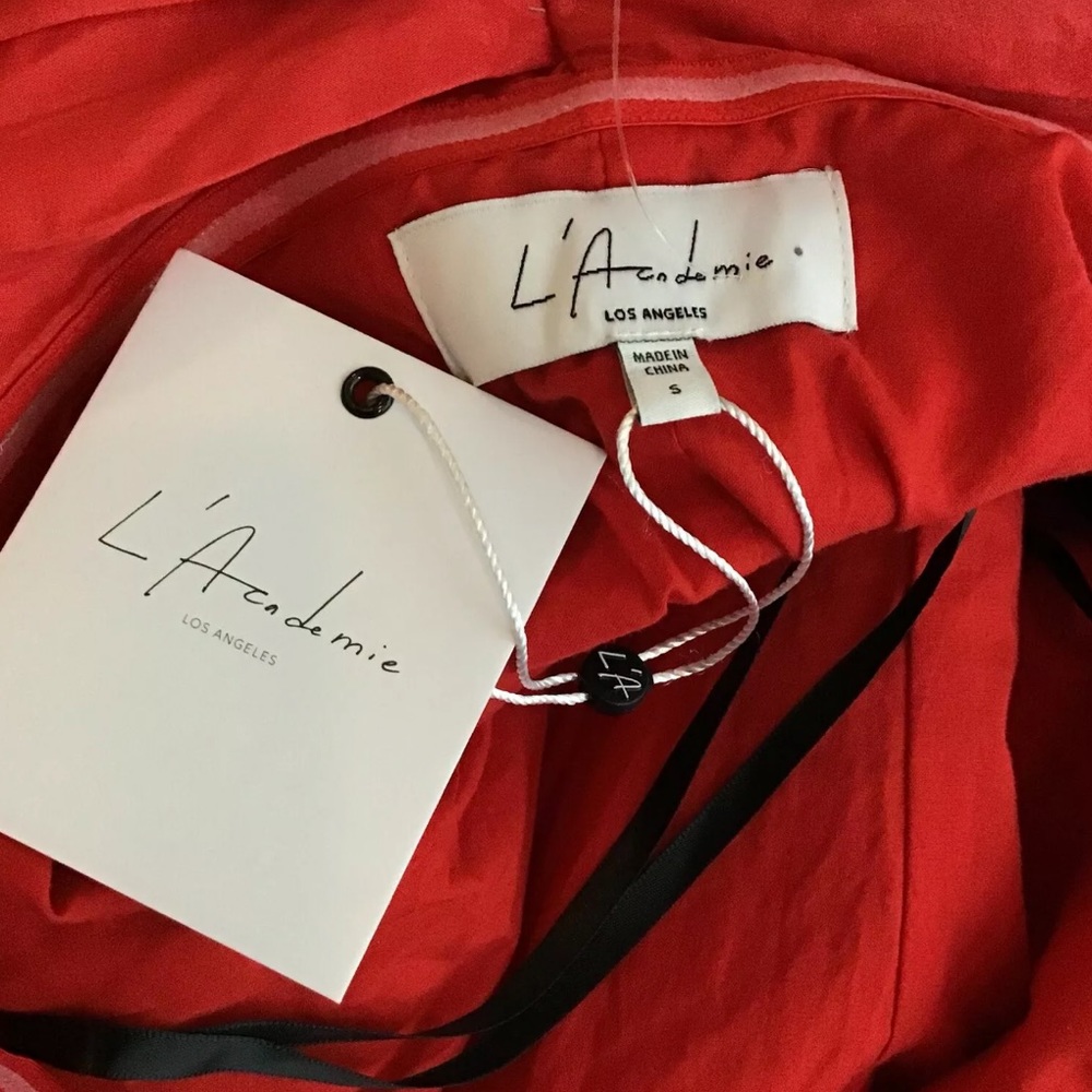 L’Academie Dress Red Juni Off Shoulder Revolve S - Picture 8 of 9